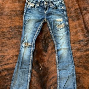 Rock Revival Bling Distressed Jeans